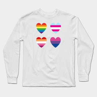 LGBT | Gay Lesbian Bisexual Transgender Pride Hearts Long Sleeve T-Shirt